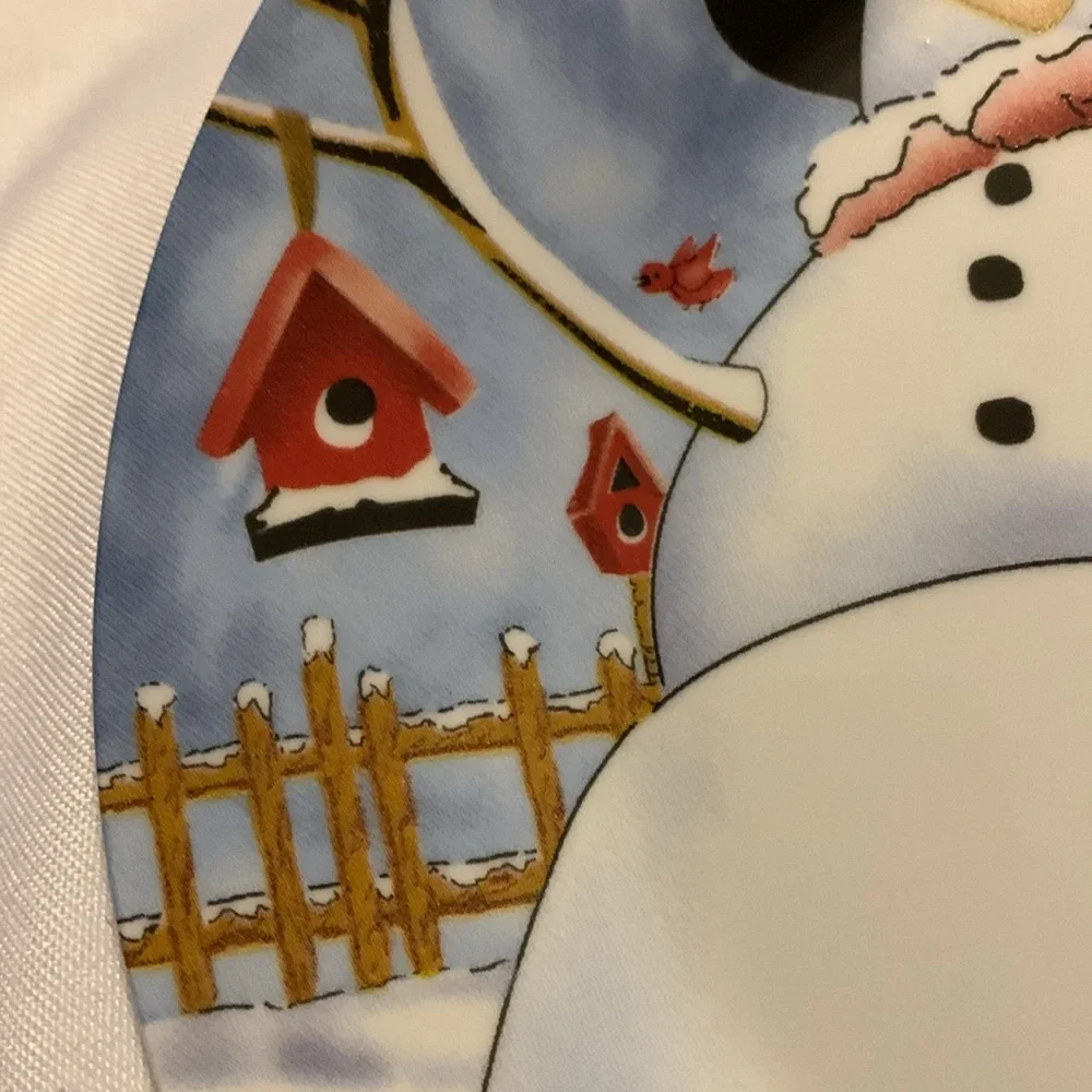 Snowman Plate, Luncheon Size